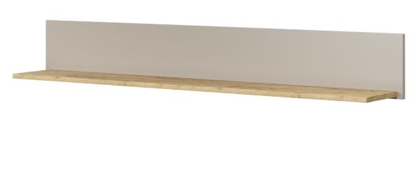 Wandboard Sao Paulo in Sand und Evoke Eiche Wandregal 140 cm