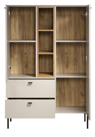 Highboard Sao Paulo in Sand und Evoke Eiche Kommode 93 x 140 cm, Soft-Close