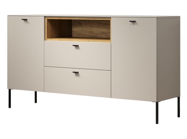 Sideboard Sao Paulo in Sand und Evoke Eiche Kommode 154 cm, Soft-Close