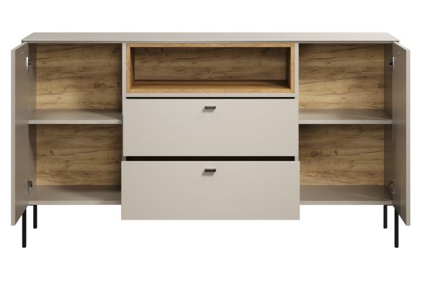 Sideboard Sao Paulo in Sand und Evoke Eiche Kommode 154 cm, Soft-Close