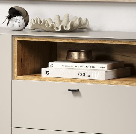 Sideboard Sao Paulo in Sand und Evoke Eiche Kommode 197 cm, Soft-Close