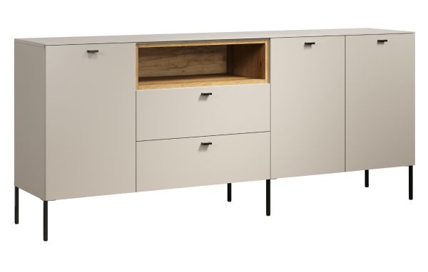 Sideboard Sao Paulo in Sand und Evoke Eiche Kommode 197 cm, Soft-Close