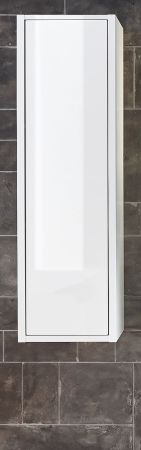 Badezimmer Hochschrank Glide in wei Hochglanz 30 x 119 cm