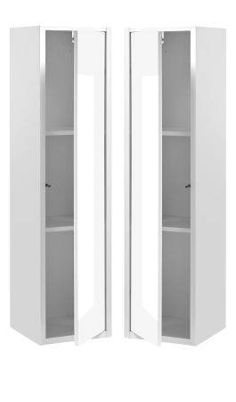 Badezimmer Hochschrank Glide in wei Hochglanz 30 x 119 cm