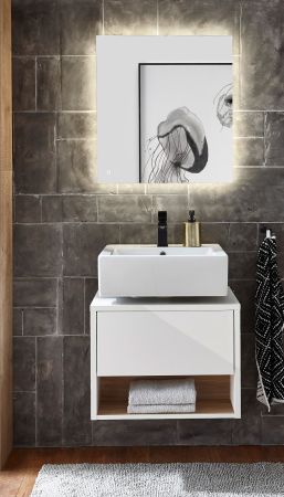 Badezimmer Spiegel Glide mit LED Beleuchtung und Touchschalter 60 cm