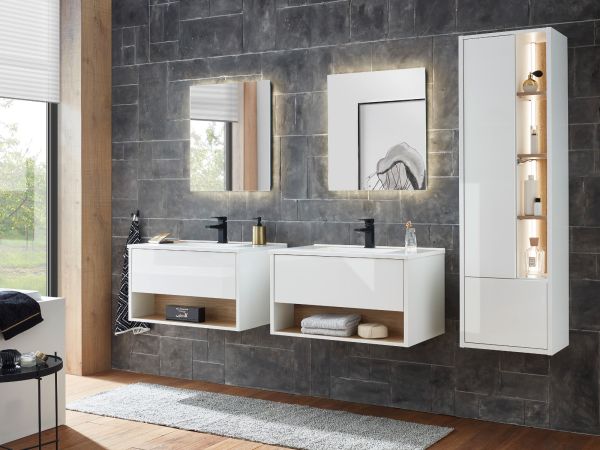 Badezimmer Spiegel Glide mit LED Beleuchtung und Touchschalter 60 cm
