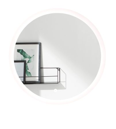 Badmbel Set 2-teilig Glide in wei Hochglanz und Eiche mit LED Beleuchtung 80 x 190 cm