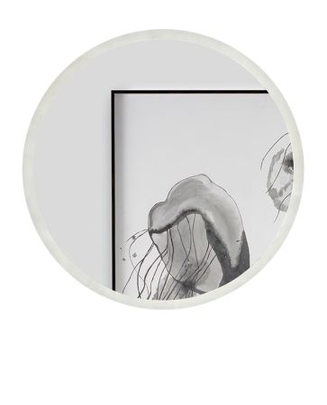 Badmbel Set Glide in wei Hochglanz und Eiche mit Waschbecken und LED Beleuchtung 100 x 190 cm