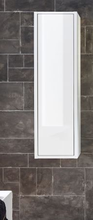 Badezimmer Hochschrank Glide in wei Hochglanz 30 x 119 cm