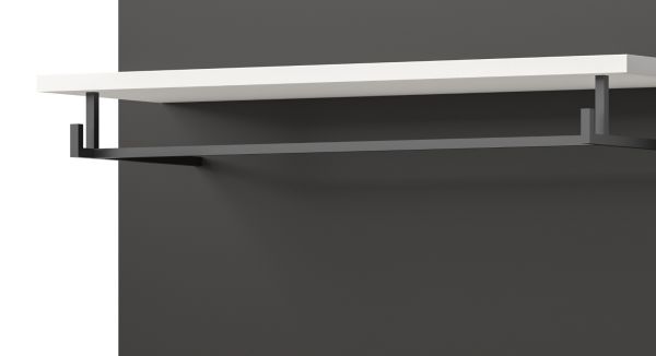 Garderobenpaneel Cooper in wei und grau Set 2-teilig 80 cm