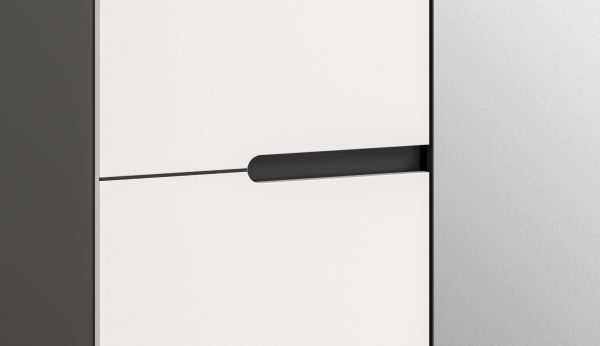 Garderobe Set 6-teilig Cooper in wei und grau 255 cm, Soft-Close