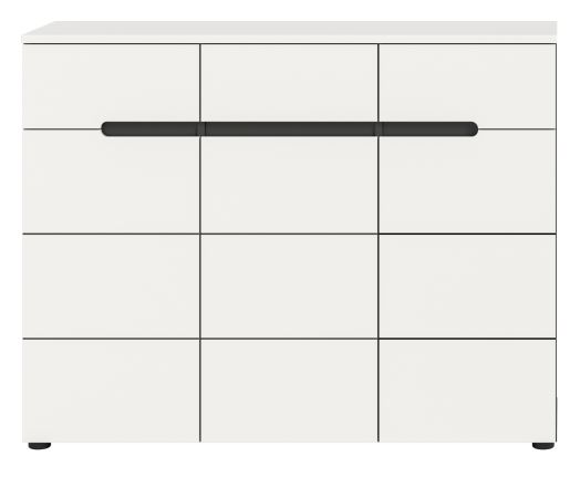 Schuhkommode Cooper in wei und grau Flurkommode 120 x 94 cm, Soft-Close