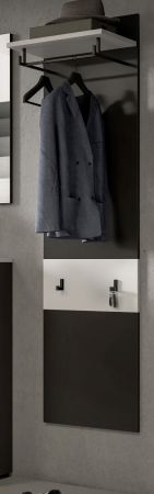 Garderobenpaneel Cooper in grau und wei Wandgarderobe 45 x 165 cm