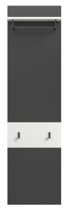 Garderobenpaneel Cooper in grau und wei Wandgarderobe 45 x 165 cm