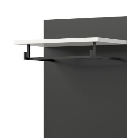 Garderobe Set 3-teilig Cooper in wei und grau 140 cm, Soft-Close