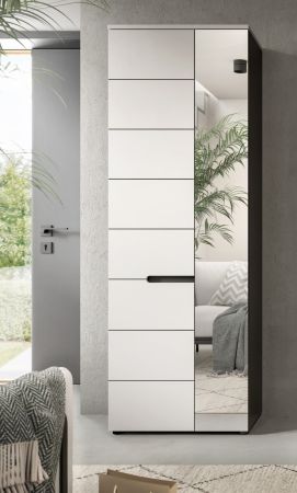 Garderobe Set 4-teilig Cooper in wei und grau 220 cm, Soft-Close