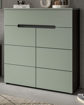 Schuhkommode Cooper in salbei und grau Flurkommode 80 x 94 cm, Soft-Close