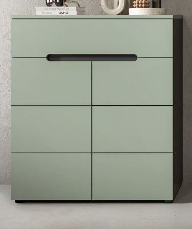 Schuhkommode Cooper in salbei und grau Flurkommode 80 x 94 cm, Soft-Close