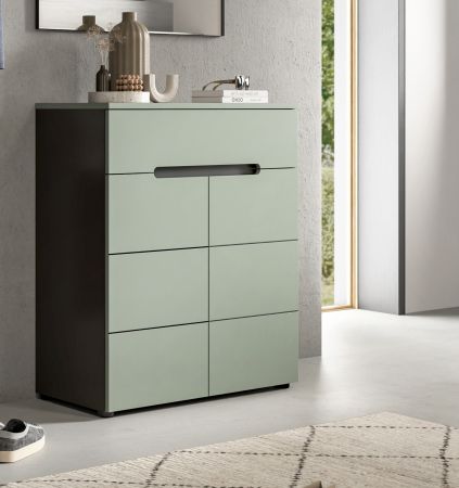 Schuhkommode Cooper in salbei und grau Flurkommode 80 x 94 cm, Soft-Close