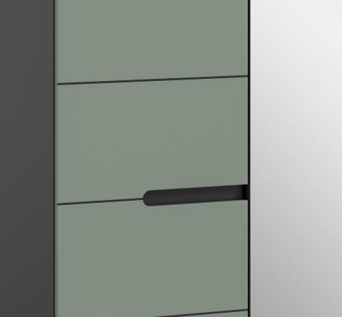 Garderobe Set 4-teilig Cooper in salbei und grau 160 cm, Soft-Close