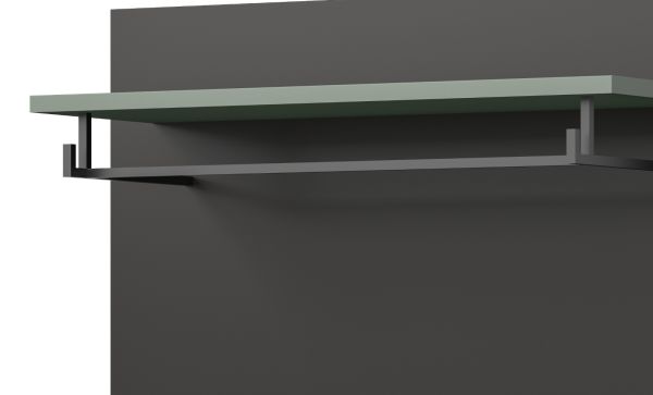 Garderobe Set 4-teilig Cooper in salbei und grau 160 cm, Soft-Close