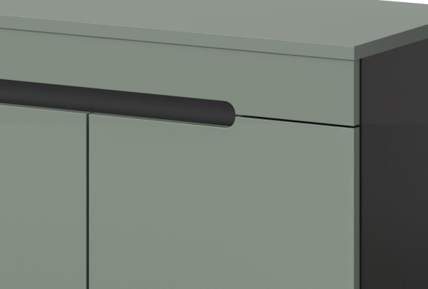 Garderobe Set 5-teilig Cooper in salbei und grau 175 cm, Soft-Close