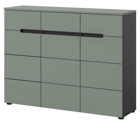 Schuhkommode Cooper in salbei und grau Flurkommode 120 x 94 cm, Soft-Close