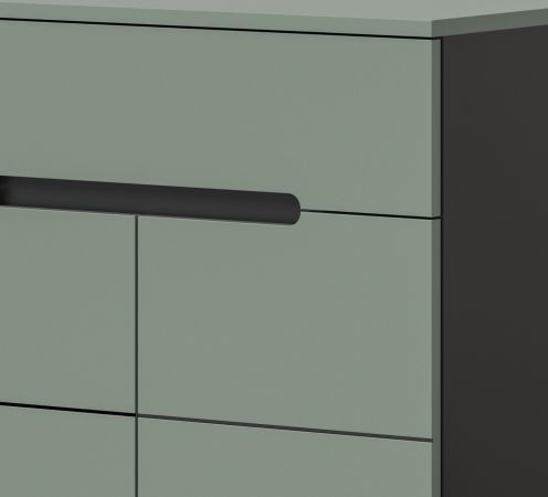 Garderobe Set 3-teilig Cooper in salbei und grau 140 cm, Soft-Close