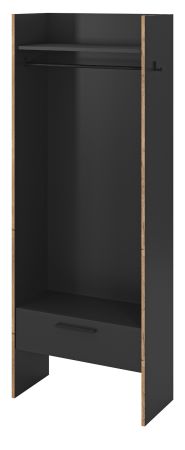 Garderobe Salud in grau und Nox Eiche Kompaktgarderobe 70 x 189 cm