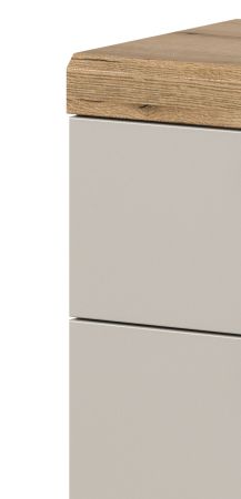 Waschbeckenunterschrank Shawn in Sand und Evoke Eiche Badezimmer Unterschrank 60 cm