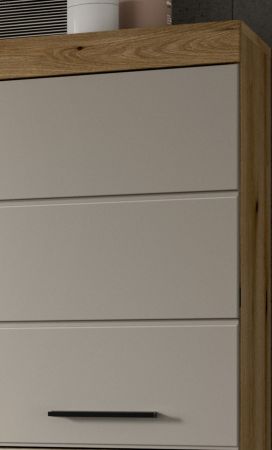 Badezimmer Hngeschrank Shawn in Sand und Evoke Eiche Badschrank hngend 74 x 79 cm