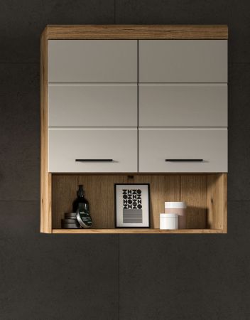 Badezimmer Hngeschrank Shawn in Sand und Evoke Eiche Badschrank hngend 74 x 79 cm
