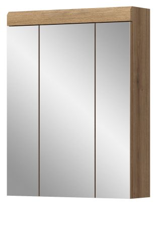 Badezimmer Spiegelschrank Shawn in Evoke Eiche Badschrank 3-trig 60 x 79 cm