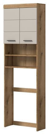 Waschmaschinenschrank Shawn in Sand und Evoke Eiche Waschmaschinen berbau 63 x 191 cm