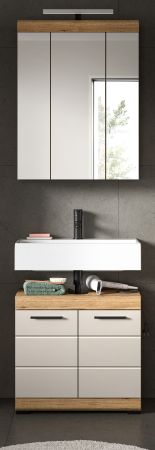 Badmbel Set 2-teilig Shawn in Sand und Evoke Eiche Badkombination 60 x 191 cm