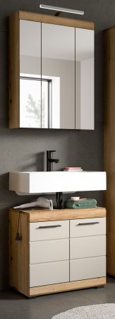 Badmbel Set 2-teilig Shawn in Sand und Evoke Eiche Badkombination 60 x 191 cm