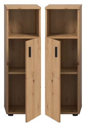 Badezimmer Kommode Livia in Artisan Eiche Badschrank 30 x 95 cm
