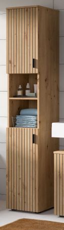 Badezimmer Hochschrank Livia in Artisan Eiche Badschrank 30 x 192 cm