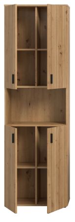 Badezimmer Hochschrank Livia in Artisan Eiche Badschrank 60 x 192 cm