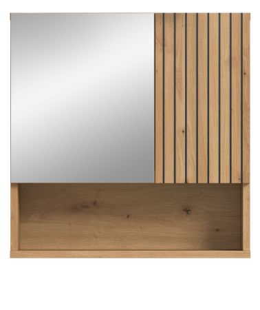 Badezimmer Spiegelschrank Livia in Artisan Eiche Badschrank mit Spiegel 60 cm