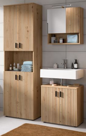 Badmbel Set 3-teilig Livia in Artisan Eiche Badkombination 135 x 192 cm