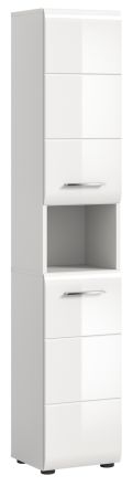 Badezimmer Hochschrank Cover in wei Hochglanz Badschrank 30 x 185 cm