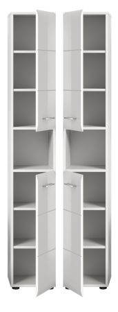 Badezimmer Hochschrank Cover in wei Hochglanz Badschrank 30 x 185 cm