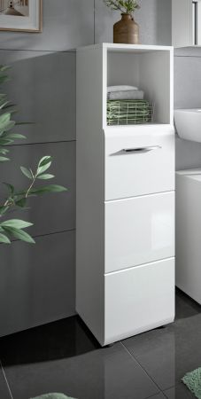 Badezimmer Kommode Cover in wei Hochglanz Badkommode 30 x 110 cm