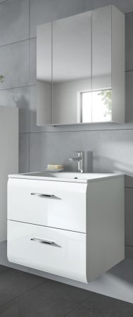 Badmbel Set 2-teilig Cover in wei Hochglanz Badkombination 60 x 185 cm