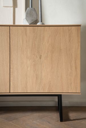 Wohnwand Breda in Stone Eiche Wohnkombination 3-teilig 353 cm, mit Push-to-Open