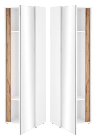 Garderobe Set 5-teilig Center in wei und Wotan Eiche Garderobenkombination 265 x 200 cm
