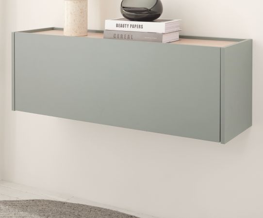 Hngeschrank Center in Salbei und Barista Eiche Flurschrank hngend 100 cm