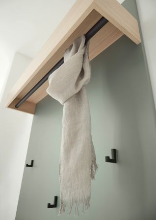 Garderobe Set 3-teilig Center in Salbei und Barista Eiche Garderobenkombination 100 x 200 cm