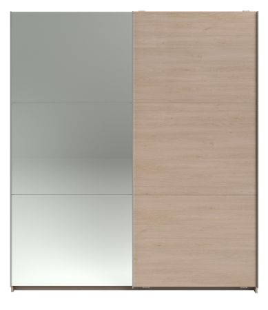 Kleiderschrank Swing in Jackson Eiche Schiebetrenschrank 2-trig mit Spiegel 178 x 203 cm, Soft-Close